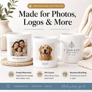 Mug à café personnalisé en céramique avec impression par sublimation, photo couleur intégrale, logo personnalisé, en stock, compatible lave-vaisselle et micro-ondes, cadeau d'entreprise - Product Image 2