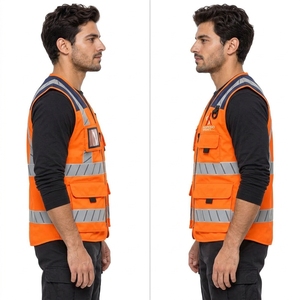 Chaleco de Seguridad para Hombre, Chaleco de Trabajo Reflectante, Diseño de Alta Visibilidad, Material Transpirable y Ligero, Ajuste Cómodo, Ropa de Trabajo para Exteriores, OEM - Product Image 3