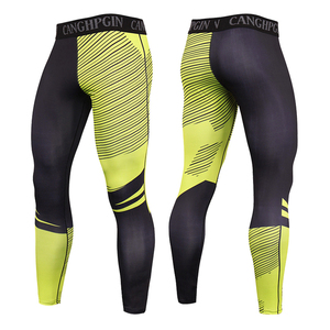 Leggings de Compresión Elásticos para Hombre, Color Gris, Cintura Media, Largos, Sin Costuras, Transpirables, Elásticos en Cuatro Direcciones, Antibacterianos, para Yoga - Product Image 5