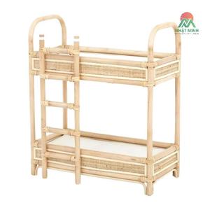 Lits superposés en rotin traditionnel de qualité supérieure pour enfants – idéaux pour les chambres d'enfants et les salles de jeux – en provenance du Vietnam. - Product Image 1