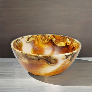 Cuenco de sopa y ensalada de resina hecho a mano de alta calidad, cubiertos de estilo minimalista para uso doméstico, nuevo diseño del fabricante - Product Image 1