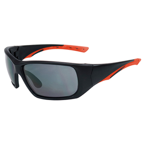 Lunettes de sécurité sportives légères avec monture en PC mat, verres grand angle, plaquettes de nez métalliques réglables, embouts de branches antidérapants, protection UV - Product Image 1