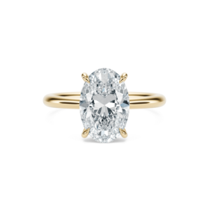 Bague Tatum 200, coupe ovale, or massif 14 carats, diamant, fiançailles, mariage, anniversaire, certifiée IGI, cadeau de luxe - Product Image 6