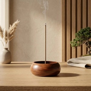Porta Incienso de Madera de Tendencia en la Industria, Acabado Natural, Decoración del Hogar, Diseño Minimalista - Product Image 1