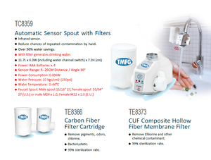 Capteur automatique Taiwan bec avec filtre et cartouche de carbone - Product Image 3