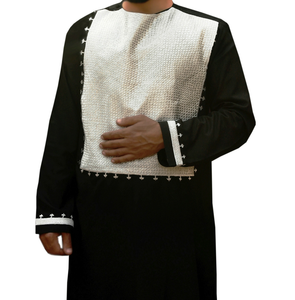 Precio al por mayor OEM: Trajes afeganes de algodón transpirable para hombre, diseño de Salwar Kameez pakistaní con bordado en el escote. - Product Image 6
