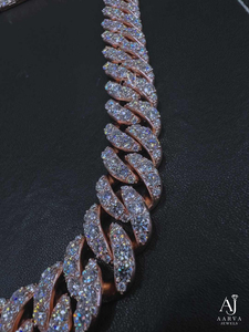 Chaîne cubaine en argent sterling 925 avec moissanite, style hip-hop glacé, plaqué rhodium, collier unisexe pour fête, cadeau - Product Image 2