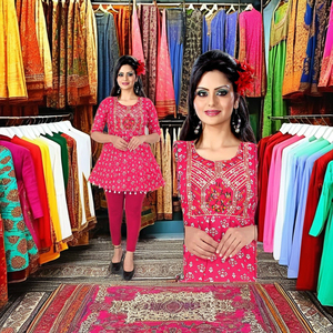 Mantente fresco y a la moda con el top corto de rayón, ligero y cómodo. - Product Image 2