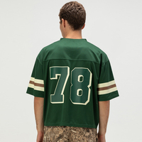 Großhandel Vintage Sport Boxy Mesh T-Shirt Kurzarm Fußball Fan Trikot mit individuellem Design und Nummer