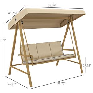 Sedia a dondolo da giardino per esterni, sedia a uovo sospesa, non supportata, non defeettuosa, non adatta per il patio - Product Image 2