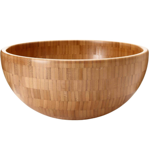 Juego de Tazones para Servir de Madera Natural Hechos a Mano de Alta Calidad, Tazones para Ensalada de Nogal Tallados y Personalizados para el Hogar, para Comida India - Product Image 1