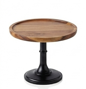 Wooden Lightweight <b>Circle</b> Cake Stand Pedestal Farmhouse Style Dessert <b>Tray</b> Elevator Table Kitchen Bathroom Decor Handmade Used - Product Image 3