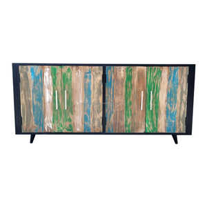 2024 Best Design Handmade 4-Door Industrial Iron <b>Sideboard</b> Stylish Wooden Furniture for Living Room <b>Kitchen</b> Hotel - Product Image 2