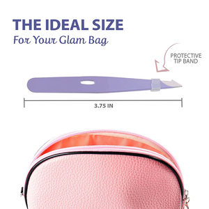 Ensemble de 4 pinces à épiler en acier inoxydable durable, revêtement couleur personnalisé, pointe lisse pour les sourcils - Product Image 4