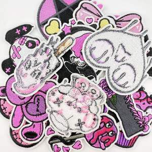 Prix d'usine, vente en gros, patchs brodés personnalisés, badges cœur arc-en-ciel à thermocoller, patch brodé 3D pour chapeaux, sacs, vestes, OEM ODM - Product Image 4