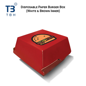Meilleure vente : Fournisseur malaisien de boîtes à burger jetables en carton blanc, type coquille, idéales pour les stands de restauration rapide, événements et fêtes - Product Image 4