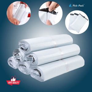 Bolsa de Correo Impermeable de Polipropileno de 810 Pulgadas con Sello Adhesivo |   Empaque a Prueba de Manipulación |   Blanco |   Paquete de 500 - Product Image 2