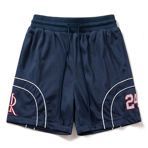 Pantalones Cortos Deportivos de Malla Transpirable con Bordado de Moda, Pantalones Cortos de Baloncesto para Hombre de Secado Rápido - Product Image 1