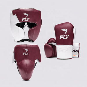Ensemble de boxe personnalisé OEM ODM bicolore bleu et blanc avec gants de sparring professionnels à lacets et protections ajustables pour la tête et la zone inguinale MMA - Product Image 5