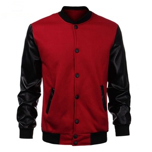 Custom <b>Men's</b> Varsity Jacket With Leather Sleeves Winter Autumn <b>Men's</b> Jackets Embroidery Patch logo Varsity Jacket for <b>man</b> - Product Image 1
