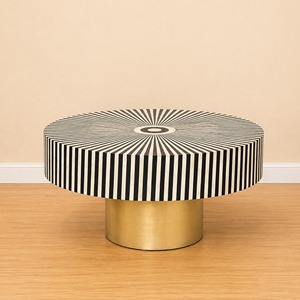 Table basse de luxe écologique moderne faite à la main avec incrustations en os, haute qualité pour la maison et le salon - Product Image 2