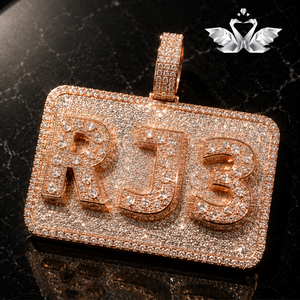 Custom Hip Hop <b>Rapper</b> Jewelry Moissanite Diamond Pendant <b>Chain</b> Set for Men - Product Image 3