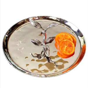 Bandeja Decorativa Rectangular de Madera con Diseño Impreso en Blanco y Dorado, Novedad de Diseño, Vajilla al por Mayor - Product Image 2