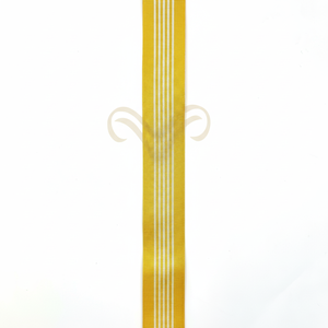 Ruban décoratif en soie moirée jaune personnalisé avec filigrane blanc, idéal pour les récompenses - Grande Vente - Product Image 6