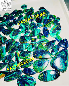 FAIJAN GEMS Pierres précieuses naturelles en vrac d'azurite et de malachite de haute qualité pour la fabrication de bijoux, toutes formes mélangées, certifiées - Product Image 4