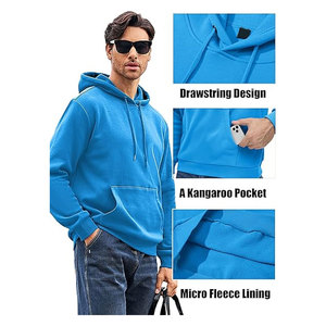 Unisex High Quality Polyester Cotton French Terry Solid Oversized Winter Eco Friendly Hoodie Long Sleeve Plus Glitter Printing - Product Image 3