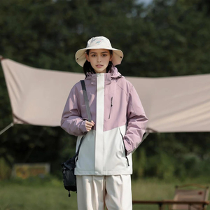 Chaqueta Cortavientos con Capucha para Mujer, Venta al por Mayor, Manga Larga, Cierre de Cremallera, Impermeable, Transpirable, Resistente al Viento, Tejido de Poliéster, Otoño - Product Image 6
