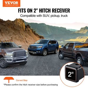 Strong Steel 2-Inch Receiver Hitch <b>Step</b> with 350 LBS Load Capacity Rear Bumper Guard <b>Protector</b> Pin Lock Impressive Hitch Mounts - Product Image 2