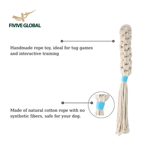 Juguete para perros de cuerda de algodón trenzada duradera con borlas que ayuda a limpiar los dientes, reduce el aburrimiento y promueve hábitos de masticación saludables. - Product Image 2