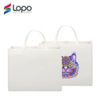 Livraison rapide, sacs de courses écologiques personnalisés en toile de jute blanche, grande taille, avec poignée supérieure souple