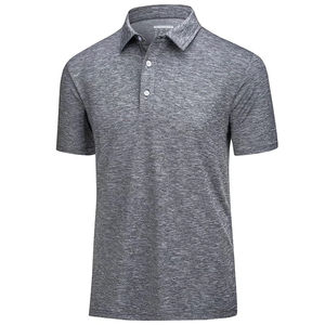 Camisetas de Golf de Manga Corta para Hombre, de Alto Rendimiento, con Logotipo Personalizado Bordado, Ajustadas, Casuales, Tejidas, Transpirables, de Poliéster y Algodón - Product Image 4