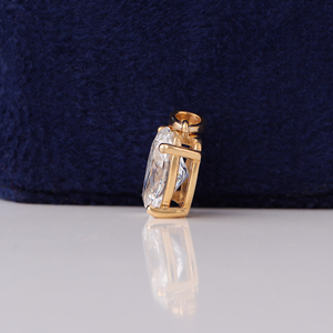 Pendentif solitaire en diamant de laboratoire ovale de 2,00 carats, pendentif en or massif 10 carats avec chaîne, cadeau idéal - Product Image 2