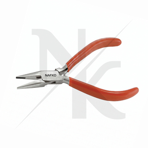 Pince à bec de chaîne professionnelle robuste pour la pose de bijoux, la création de bijoux, le perlage, le façonnage de fils, en acier inoxydable, ergonomique - Product Image 3