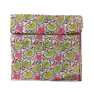 Ensemble de couette en coton à motif floral, matelassé à la main, design classique, pour une utilisation toute l'année, style plié - Product Image 1