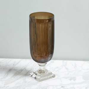 Red Crystal <b>Vase</b> Art Deco Design Tabletop Decor <b>Unique</b> Geometric Pattern - Product Image 5