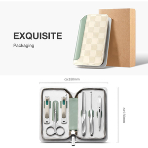 High Quality Professional Manicure Grooming Kit with PU Leather Case Stainless Steel <b>Nail</b> <b>Tools</b> OEM Available - Product Image 4
