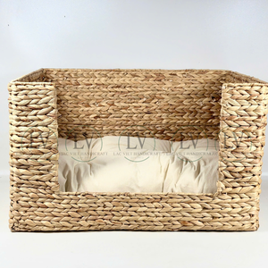 Cama para Perros de Diseño Vietnamita con Cojín Suave, Cama Tejida a Mano de Jacinto de Agua para Uso en Interiores, Precio al por Mayor - Product Image 2