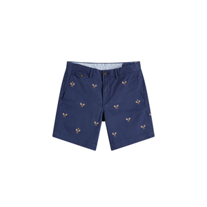 Shorts Bermuda Homme Bleu Imprimé Tennis Décontracté Coupe Été avec Poches et Fermeture Boutonnée pour Tenue Décontractée – Vente en Gros - Product Image 1