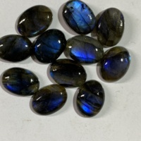 Cabochon ovale à facettes en labradorite bleue naturelle de haute qualité, certifié IGI, 13x18 mm, sans monture