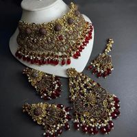 Vente en gros Nouveauté Haute Qualité Luxe Élégant Vintage Bohème Indien Mariage Fiançailles Mariée Ethnique Plaqué Or Entièrement Sertie de Pierres Turquoise