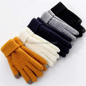 Guantes de punto de invierno con forro polar esponjoso, Guantes Térmicos unisex para deportes al aire libre y uso diario - Product Image 5