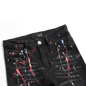 Nuevos Jeans Rectos de Mezclilla Elástica para Hombre, Desgastados, de Invierno, Alta Calidad, Servicio OEM, Precio Razonable - Product Image 4
