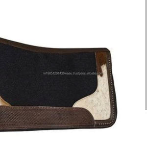 Vente chaude Premium Vardhman Western Tapis de Selle Nouvelle-Zélande Laine Feutre Cuir Patch Conception Polaire Directe En Gros Fabricant - Product Image 3