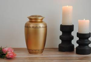 Elegant Brass & Copper Urns India Memorial Keepsakes - Product Image 2