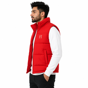 Chaleco Acolchado para Hombre, Sin Mangas, Impermeable, Chaquetas para Hombre, Cuello Alto, Cierre de Cremallera, Chaleco de Invierno para Exteriores, Logotipo Personalizado, OEM, Venta al Por Mayor - Product Image 4