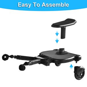 2-in-1 Universal Stroller Board Detachable Stand & Sit Feature <b>for</b> 3-7 Years <b>Toddler</b> Wheeled <b>Buggy</b> Attachment - Product Image 2